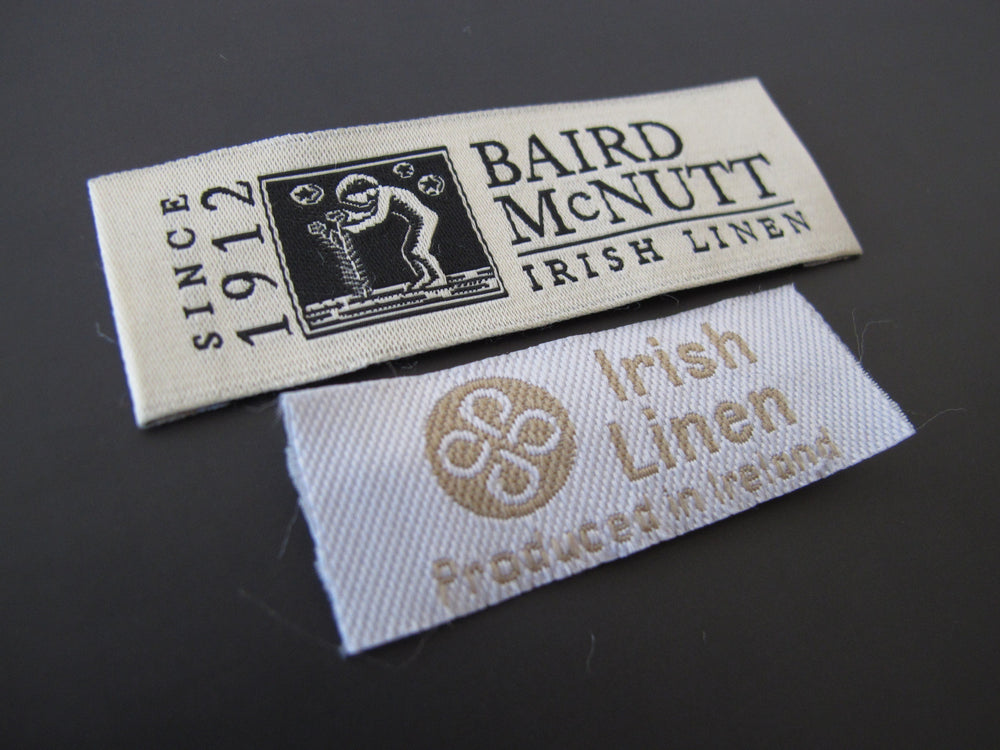 Branded Labels (pack of 10) - 100% linen fabric - irish linen - john hanna limited - bairdmcnutt