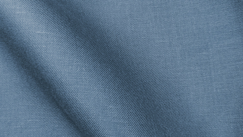 Parkgate Twill - Mid Blue - 100% linen fabric - irish linen - john hanna limited - bairdmcnutt