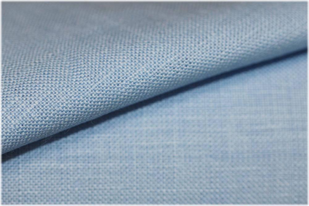 Milltown - Cool Blue - 100% linen fabric - irish linen - john hanna limited - bairdmcnutt