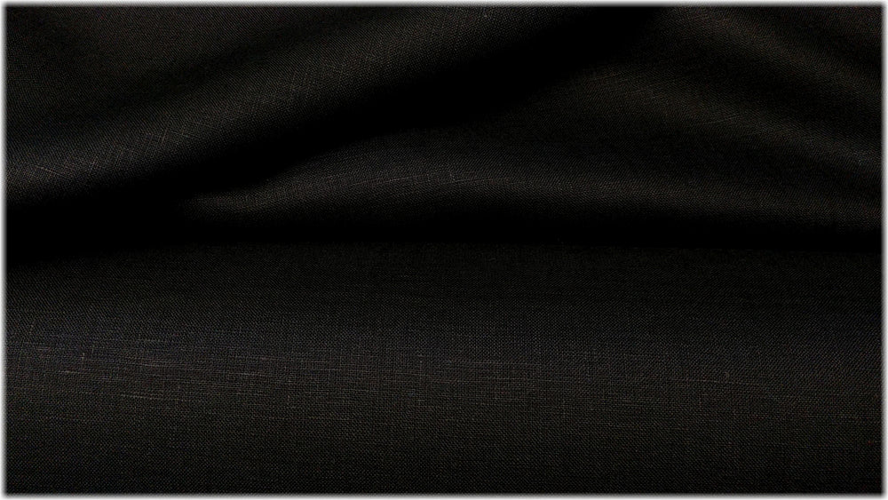 Glenarm - Black - 100% linen fabric - irish linen - john hanna limited - bairdmcnutt