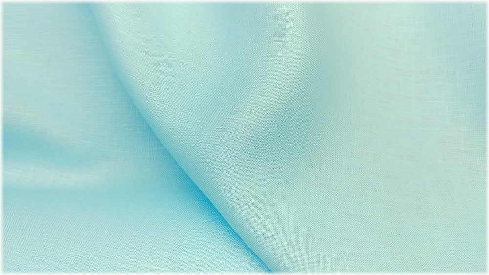 Glenarm - Tropical Blue - 100% linen fabric - irish linen - john hanna limited - bairdmcnutt